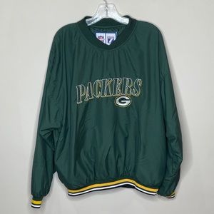 Vintage 90’s LOGO 7 NFL Gameday Green Bay Packers Pullover Windbreaker Jacket